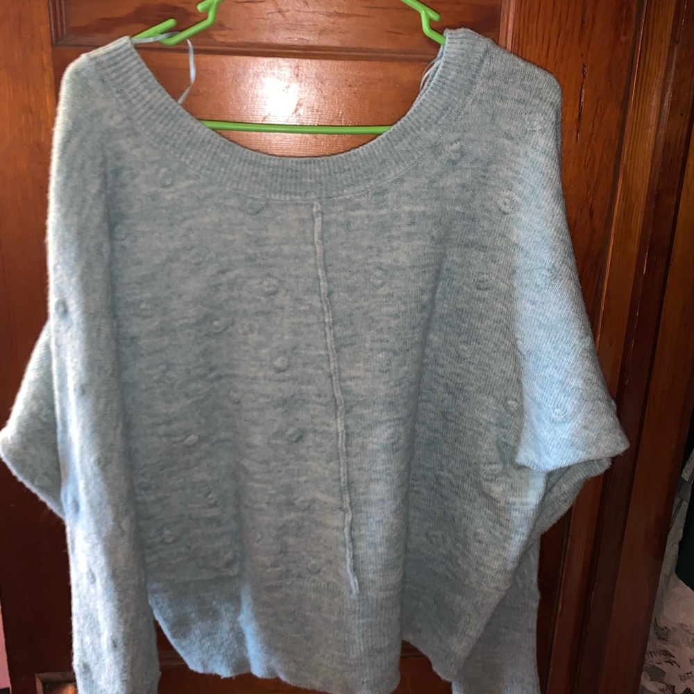Reversible blue sweater